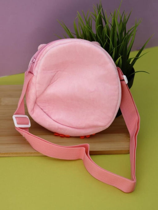Сумочка плюшевая "Pink owl", pink (15,5*16 см)