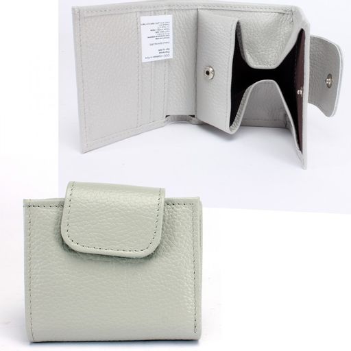 Портмоне женское Croco-ПР-906 натуральная кожа 1 отд, 4 карм, серый флотер (265) 237583