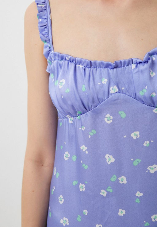 Сиреневое платье с цветочным принтом - Incity фото 6