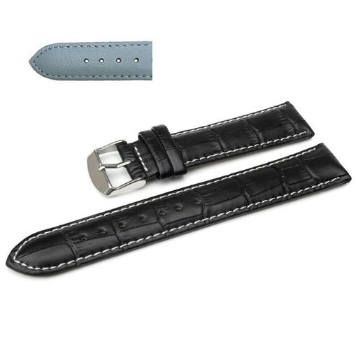 Ремешок натуральная кожа C6-18black-grey