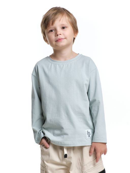 Базовый лонгслив для мальчика 22-6007 белый - Mini maxi фото 6