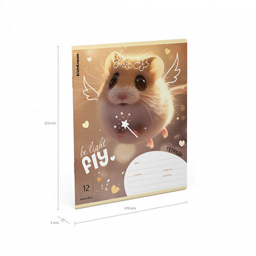 Цена за 10 шт. Тетрадь школьная ученическая ErichKrause Fluffy, 12 листов, линейка (в плёнке по 10 шт.)_MIX-PACK  фото 10