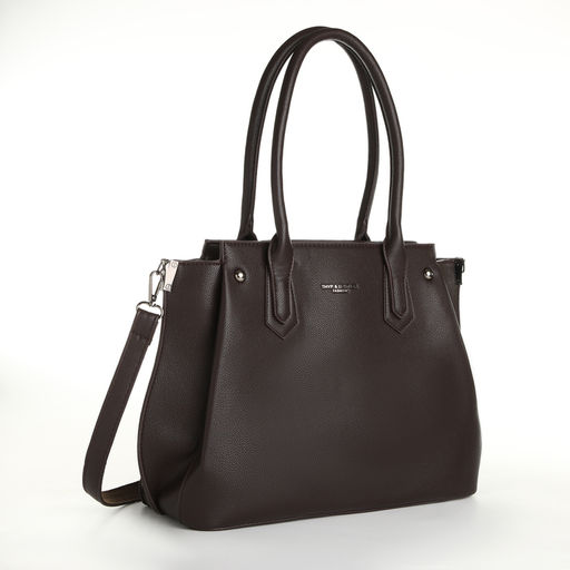 Сумка женская тоут, на молнии, цвет тёмно-коричневый - Simaland фото 3