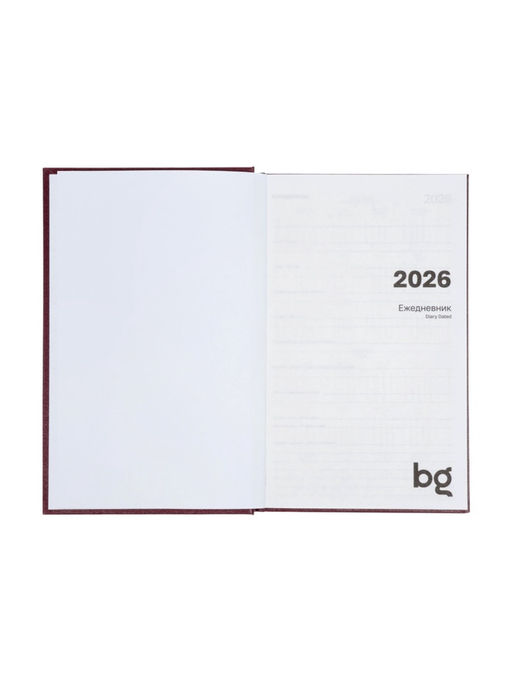 Ежедневник датир 2026г А5 168л, б/вин, коричневый