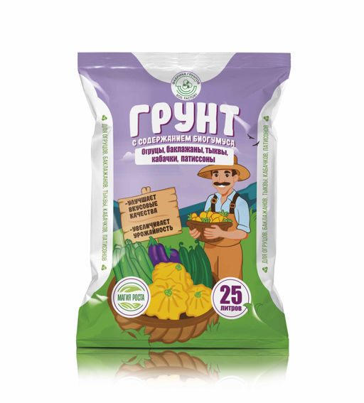 ФТ Грунт для Огурцов, Тыкв, Кабачков, Патиссонов 25 л Магия роста