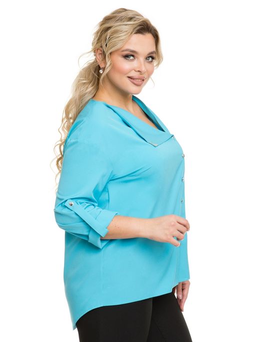 Блузка 1108 бирюзовый - Novita фото 2