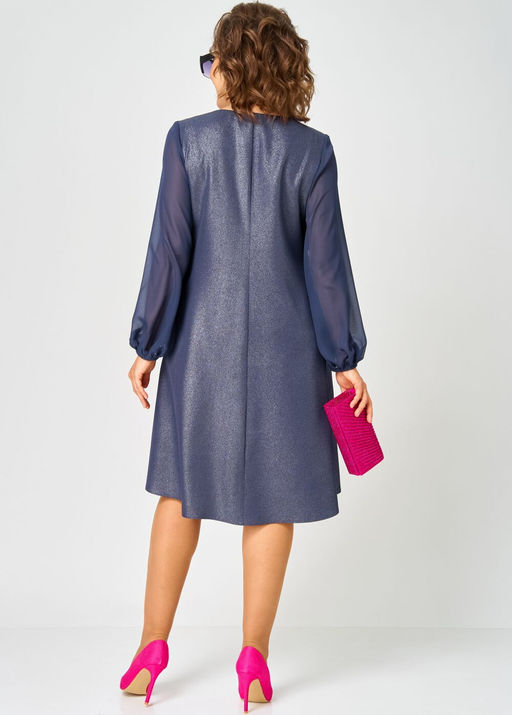 Платье EVA GRANT 7322 А синий баклажан