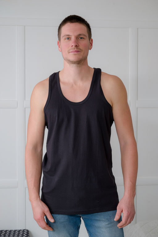 Майка мужская из кулирки черный макс