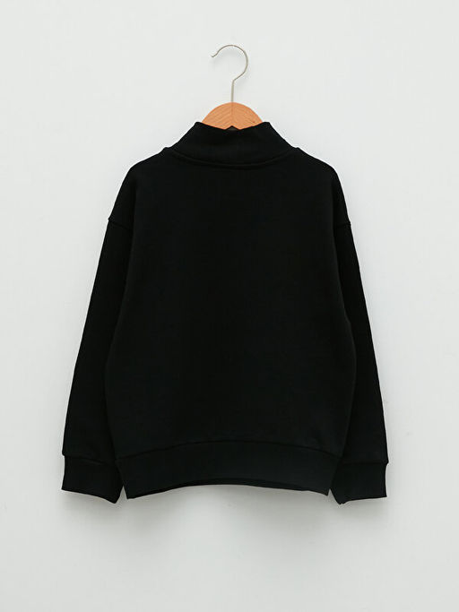 Dik Yaka Yaz? Bask?l? Uzun Kollu K?z ?ocuk Sweatshirt - Waikiki фото 2