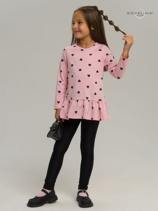 Костюм Алиса черные сердечки на розовом-черная - Sovalina фото 4