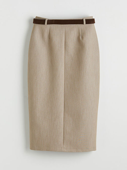 Beli Kemerli Kalem Etek