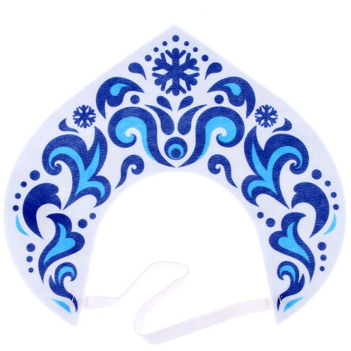 Кокошник карнавальный Снежная принцесса, фетра