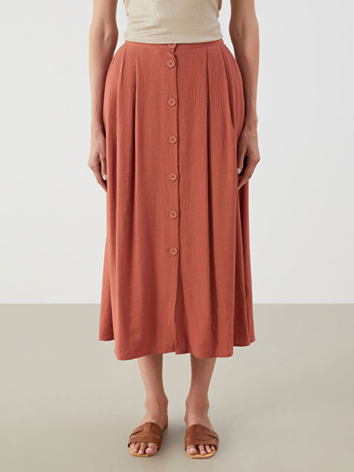 Beli Lastikli Dokulu Pileli Etek