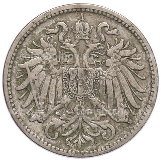 Монета 10 геллеров 1895 года Австрия