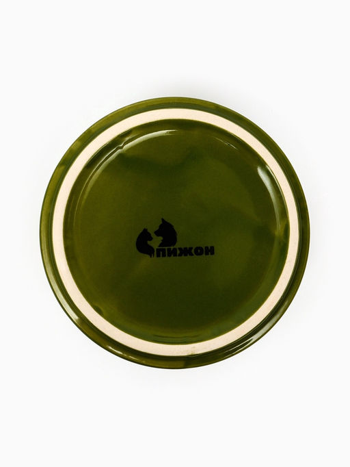 Миска керамическая Парные коты 200 мл - 10.510.54 см, зелёная - Пижон фото 6