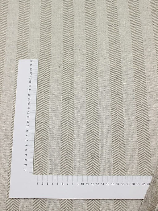 Полульняной жаккард Елочка цв.суровый, ш.1.6м, лен-50%, хлопок-50%, 200гр/м.кв - Купава фото 4