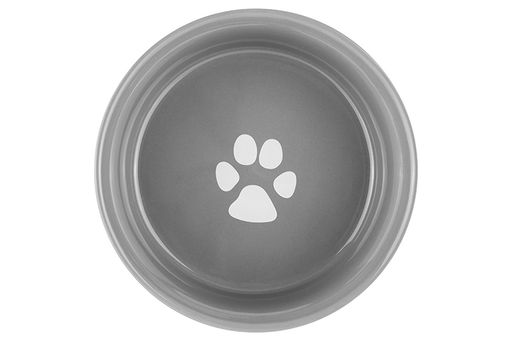 Набор 2 мисок для домашних питомцев 400 мл 13,5*13,5*5 см Лапка на сером и сердечки керамика - Elan gallery фото 6