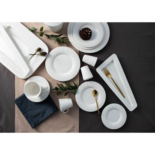 Тарелка фарфоровая десертная Magistro Сrotone, d=18 см, цвет белый  фото 13