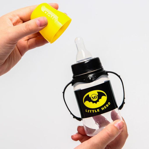 Бутылочка для кормления M&B «Little hero», классическое горло, с ручками, от 0 мес, 150 мл., цилиндр