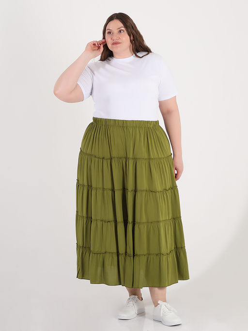 Юбка в стиле бохо больших размеров - Almond фото 6