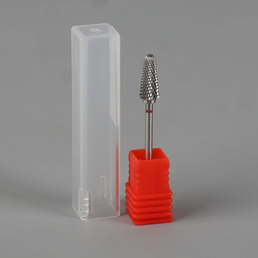 Фреза твердосплавная для маникюра «Конус», мелкая нарезка, 6×15 мм, в пластиковом футляре