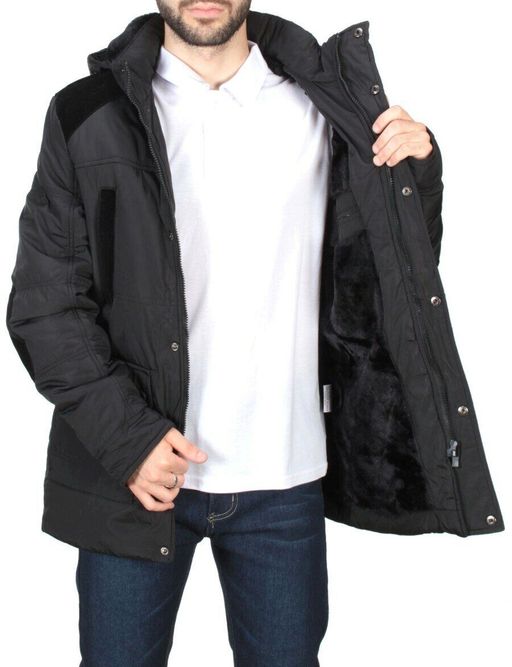 J97051 BLACK Куртка мужская зимняя NEW B BEK (150 гр. холлофайбер)