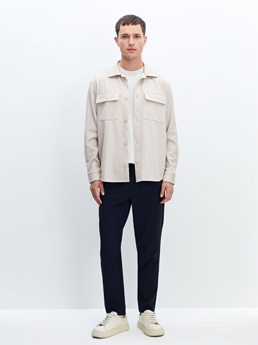 Regular Fit Uzun Kollu Erkek G?mlek Ceket