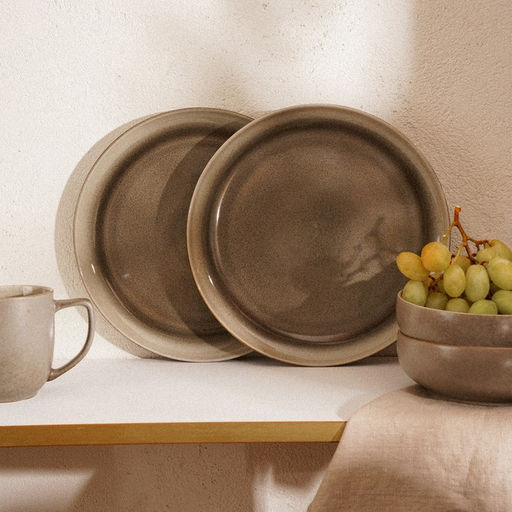 Тарелки SL Home Мольвено, d=21.4 см, фарфор, набор 2 шт., зелёные