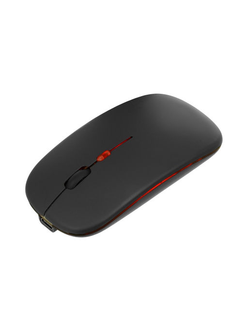 Мышь MB-2.4 беспроводная, оптическая, подсветка, 1600 dpi, USB+BT, чёрная