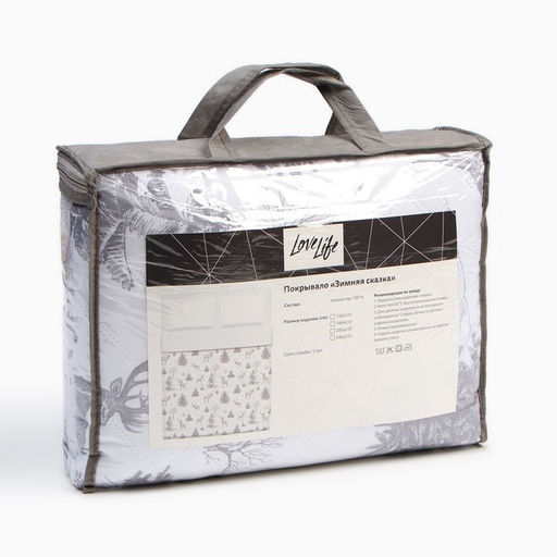 Покрывало LoveLife евро макси Зимняя сказка 240*2105см, микрофайбер, 100% п/э  фото 4