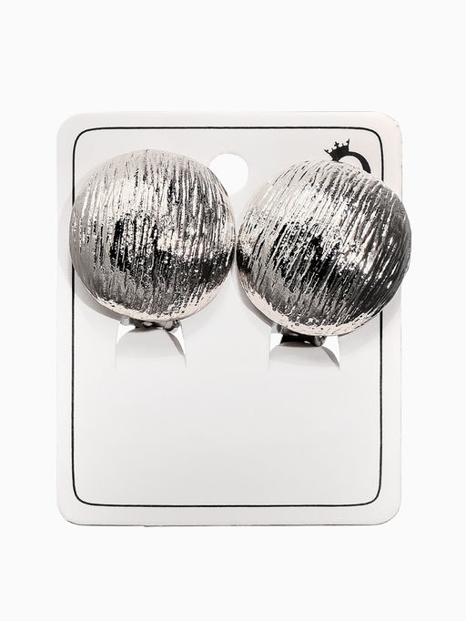 Цена за 2 шт. Клипсы «Полукруг», цвет серебро