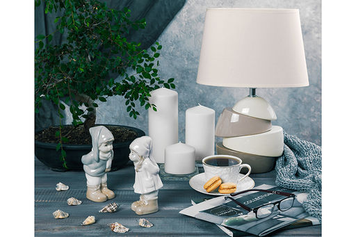 Настольная лампа 20,5*12*30 см Мечта беж + кор овал абажур - Elan gallery фото 8