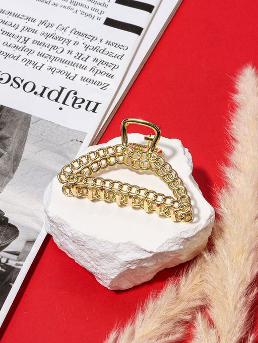 Цена за 2 шт. Крабик для волос «Дороти», контур, 7 см, золото