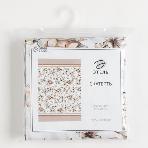 Скатерть Этель Floral mood, 180?147 см, 100 % хлопок, репс 210 г/м?