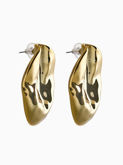 Серьги пластик Кофейное зерно, цвет золото - Qf фото 2