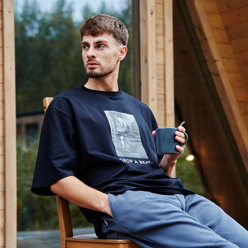 Футболка мужская KAFTAN Drop, черный, р. 46