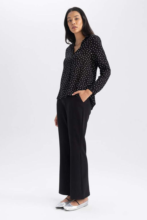 Брюки прямого кроя с высокой талией - Defacto фото 5