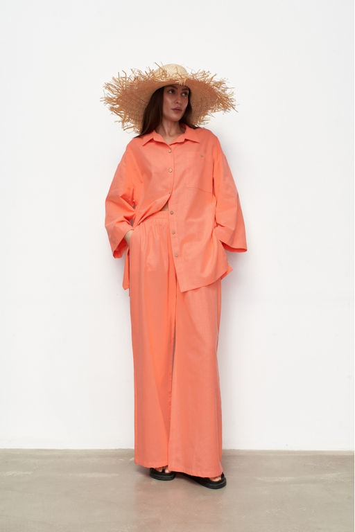 Костюм лён рубашка/брюки Fusion Coral - Erist store фото 2