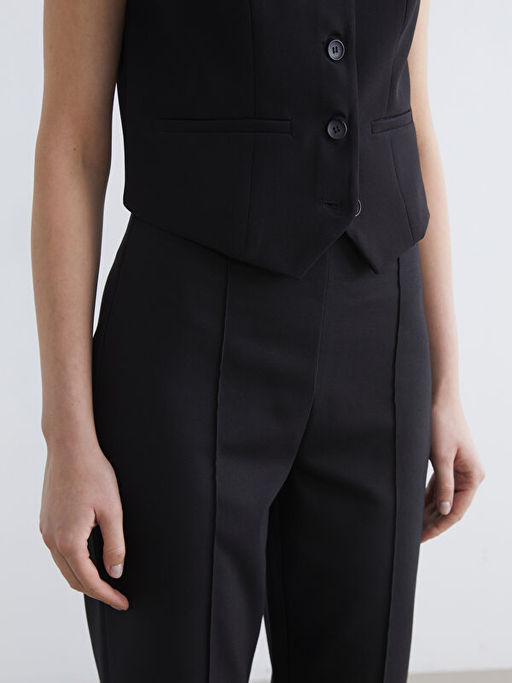 Beli Fermuarl? Diki? Detayl? Kad?n Pantolon