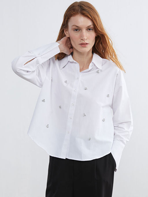 Ta?l? Oversize Kad?n G?mlek