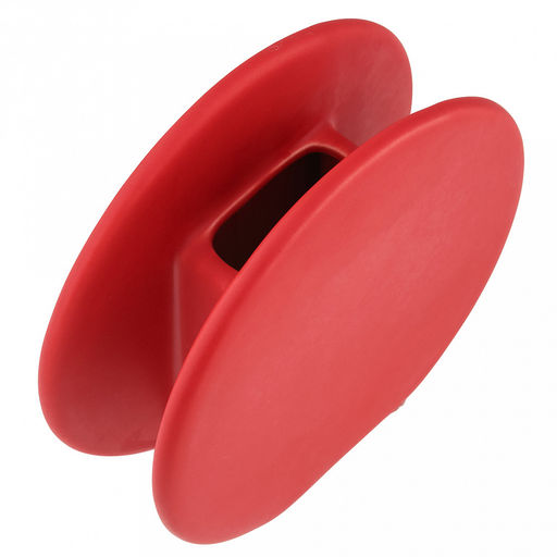 Ваза керамическая "Баухаус" 260мл, 15х4,8х14,5см, горло 4,7х2,3см, глянец, противоскользящие накладки, красный, в коробке (Китай)