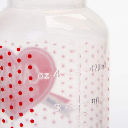 Бутылочка для кормления M&B «Самая красивая», классическое горло, с ручками, от 0 мес., 150 мл., красный