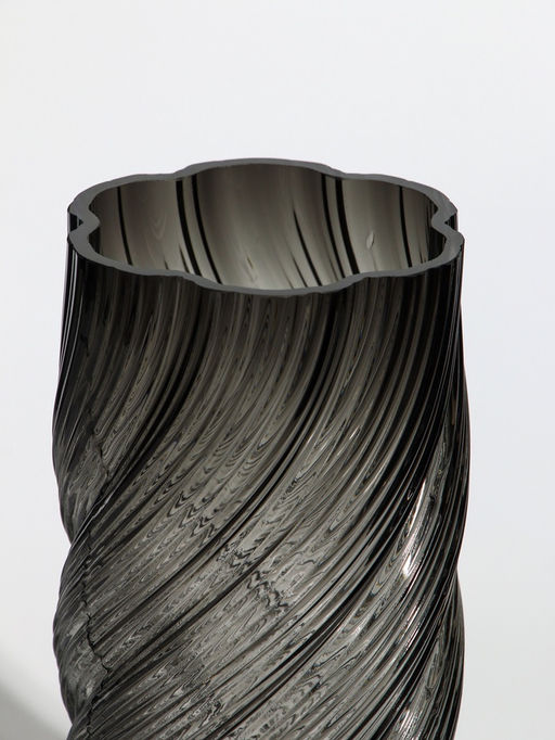 Ваза «Бриджит», 24×11 см, стекло, серая