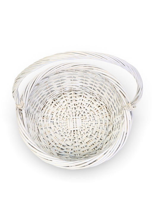 Корзина плетёная для хранения Brisa, с ручкой, белая, набор 3 шт.