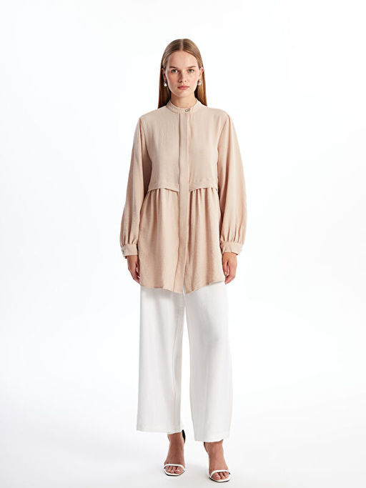 Kad?n Hakim Yaka D?z G?mlek Tunik