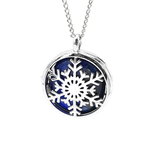 Кулон открывающийся Снежинка 25*25мм с бирюзой - Радуга камня фото 5