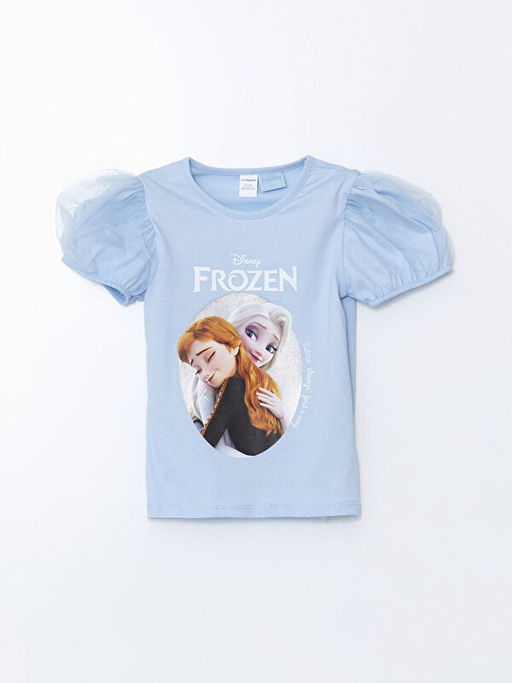 Elsa Bask?l? K?z ?ocuk Bluz ve Tayt 2li