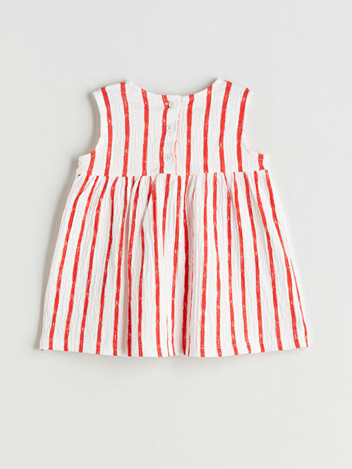 ?izgili Fiyonklu K?z Bebek Elbise