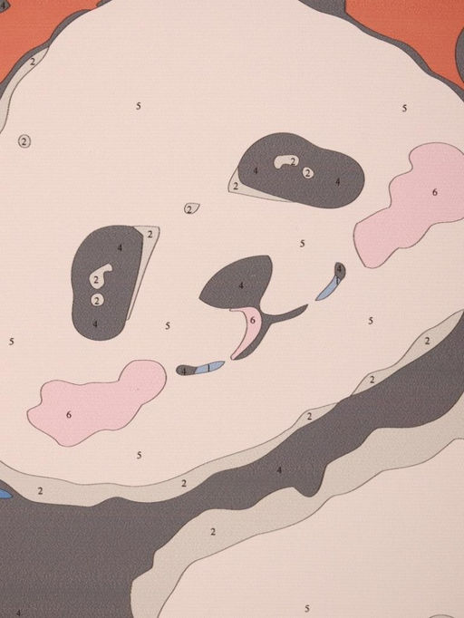 Картина по номерам на подрамнике Draw Me! Panda with a flower, (20*20 см)