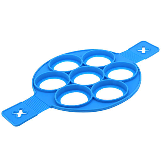 Форма силиконовая Для идеальных оладьев на 7 штук по д7см, д23см, цвета микс (Китай) - Домашняя мода фото 5